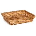 Stained Rectangle Wicker Basket (12"x9 1/4"x2 1/4")